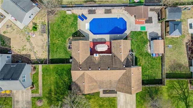 drone / aerial view featuring a residential view