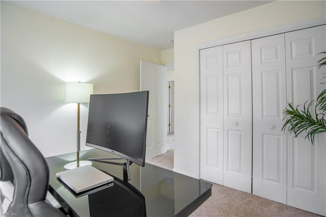 office area with carpet floors