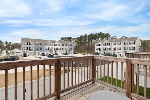 deck featuring a residential view