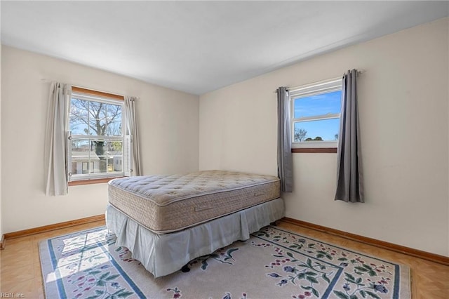 bedroom with baseboards