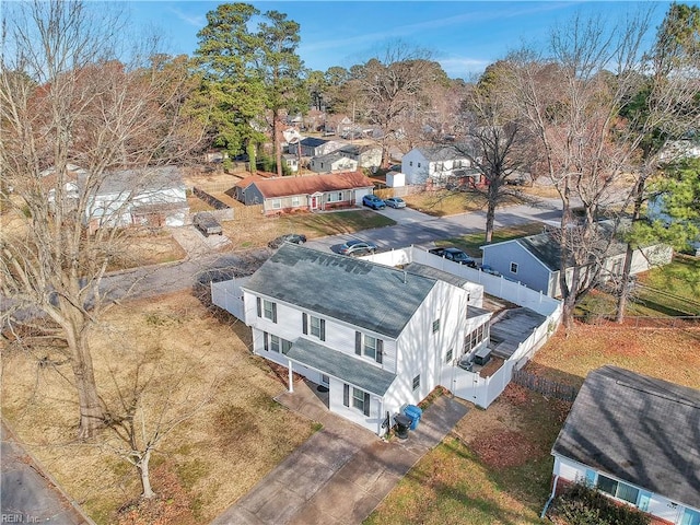 bird's eye view featuring a residential view