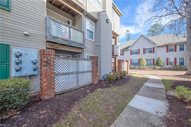 exterior space with a residential view