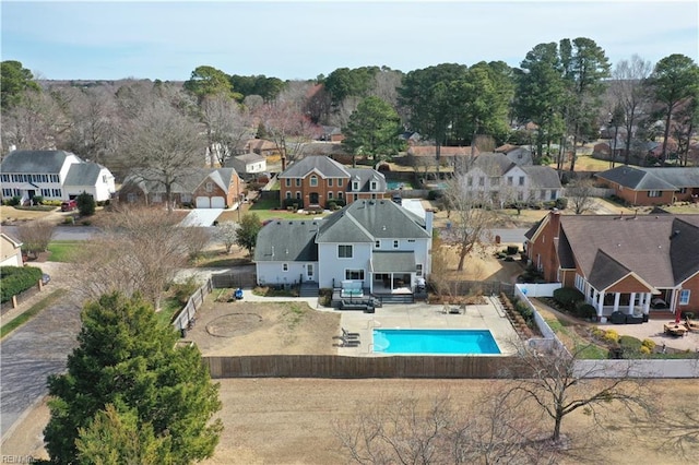 aerial view featuring a residential view