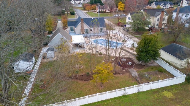 birds eye view of property featuring a residential view