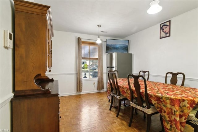 view of dining room