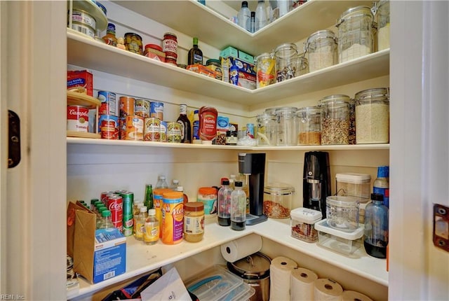 view of pantry