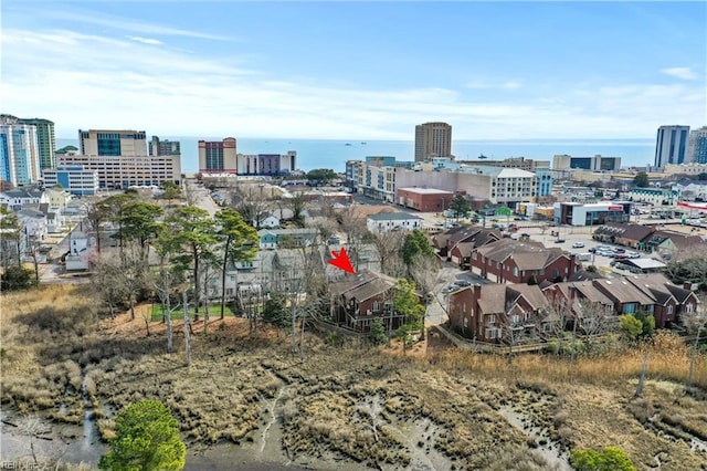 view of city featuring a water view