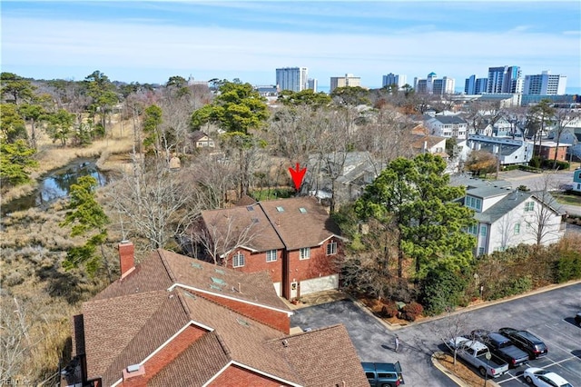 bird's eye view featuring a view of city