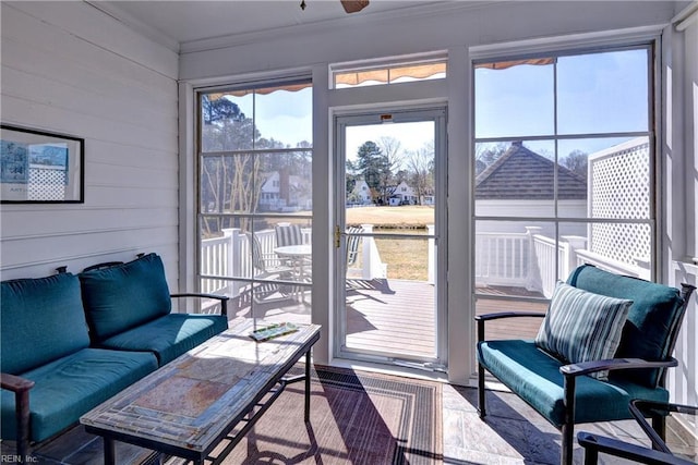 view of sunroom