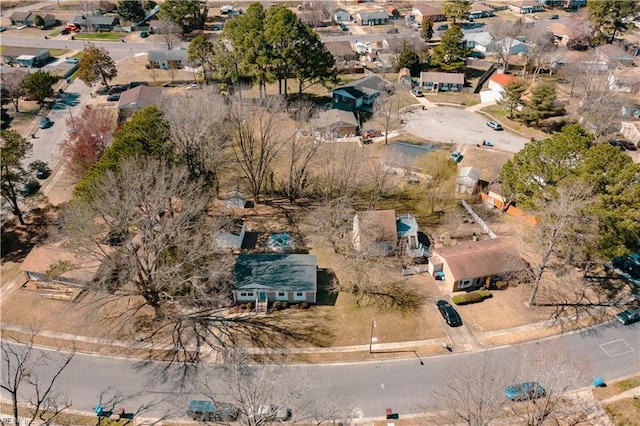 drone / aerial view with a residential view