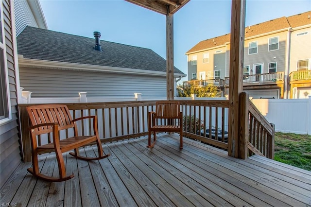 wooden deck with fence