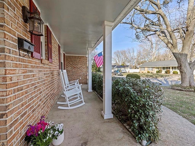 view of patio / terrace with a porch