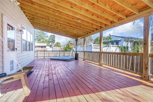 deck with fence