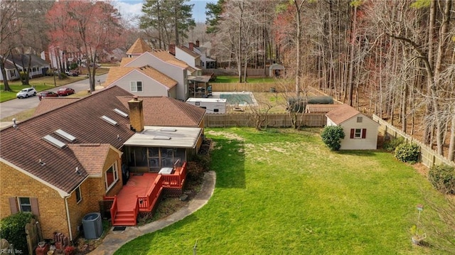 birds eye view of property featuring a residential view