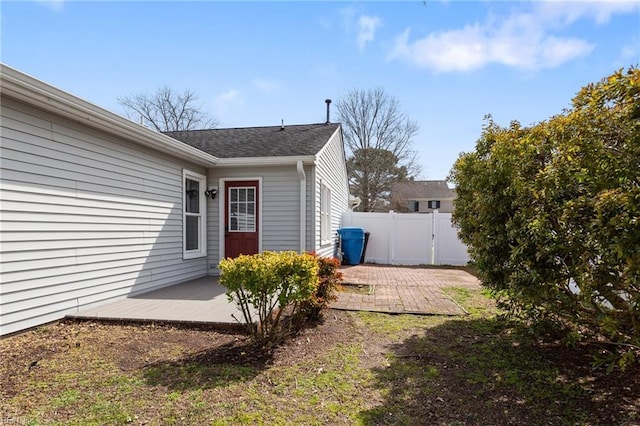 view of yard with a patio area and fence