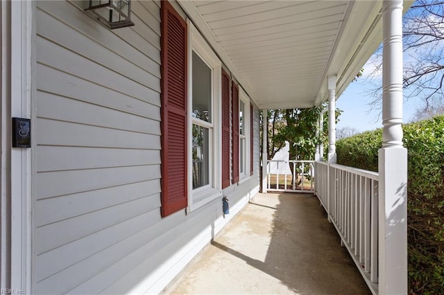 view of patio with covered porch