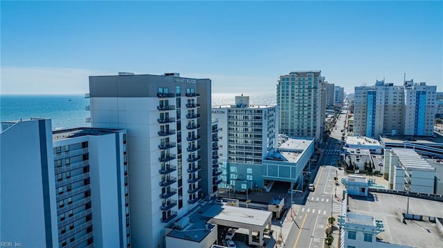 city view with a water view