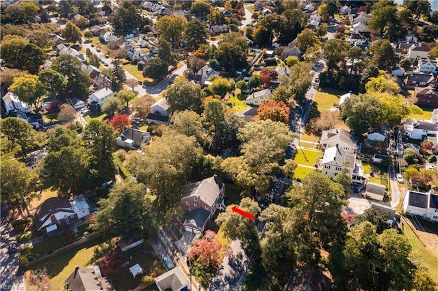 aerial view featuring a residential view