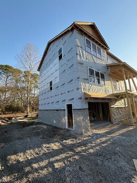 view of home's exterior featuring a garage