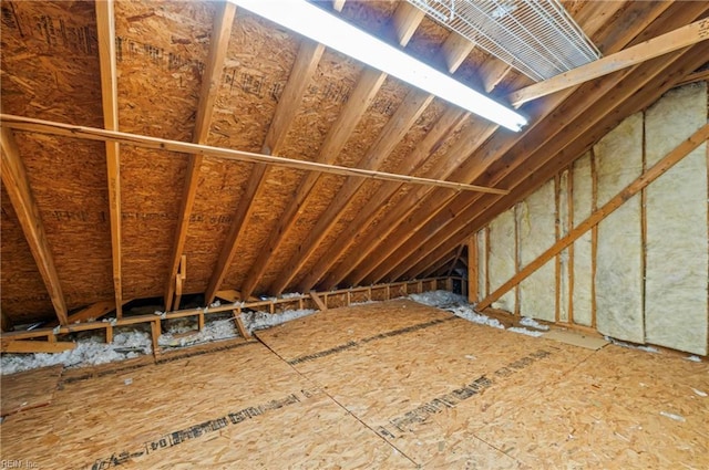 view of attic