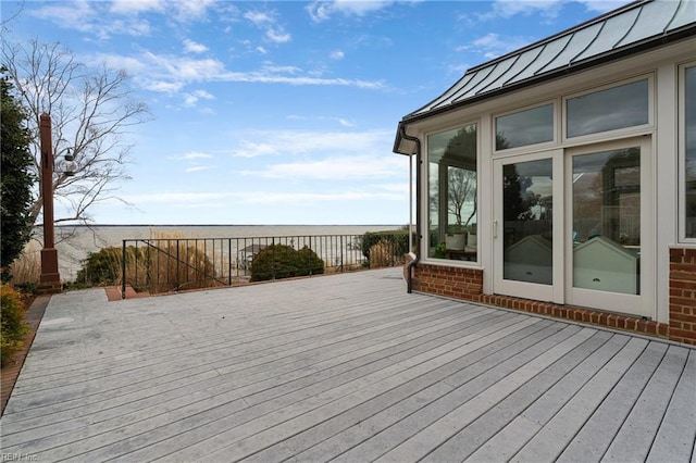 deck featuring a sunroom