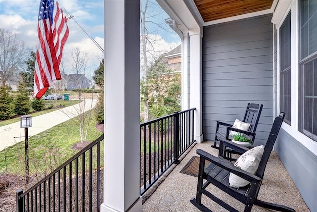 balcony with covered porch