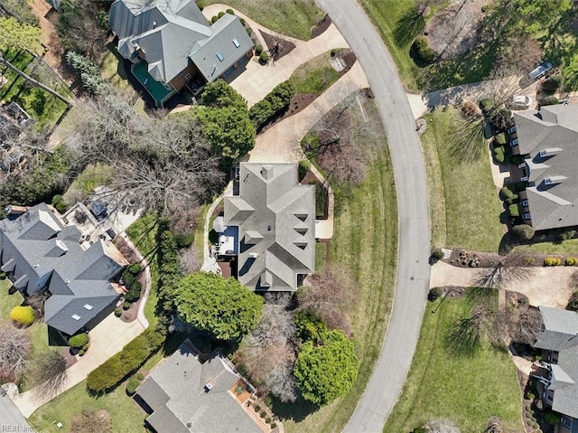 aerial view featuring a residential view