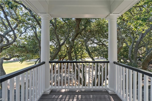 balcony with a porch