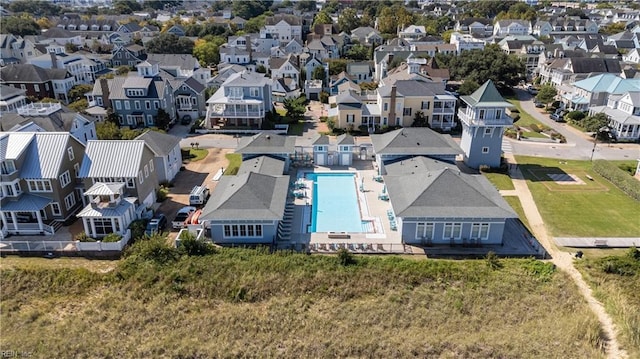 aerial view featuring a residential view