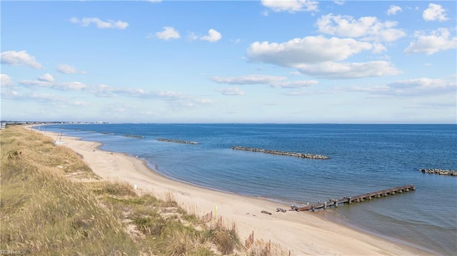 water view with a beach view