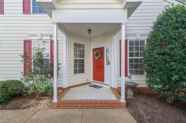 view of doorway to property