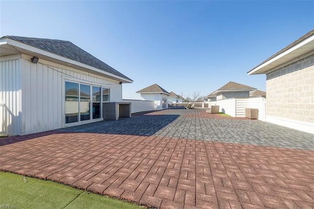 view of patio with fence