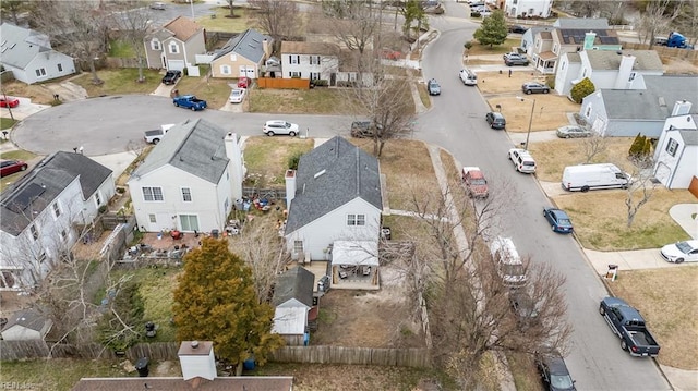 bird's eye view featuring a residential view