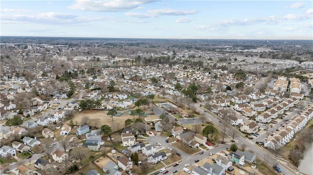 aerial view featuring a residential view