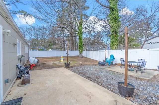 view of patio / terrace with a fenced backyard