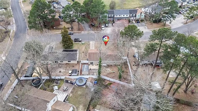 aerial view featuring a residential view