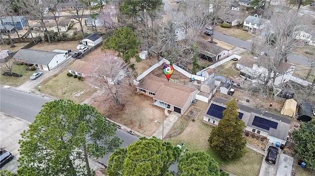 birds eye view of property featuring a residential view