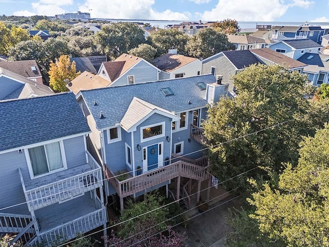 aerial view featuring a residential view