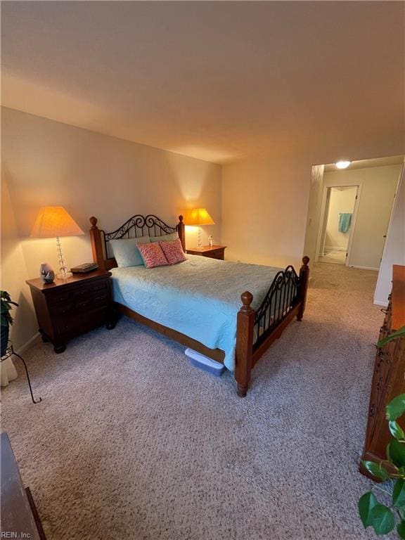 bedroom with carpet floors