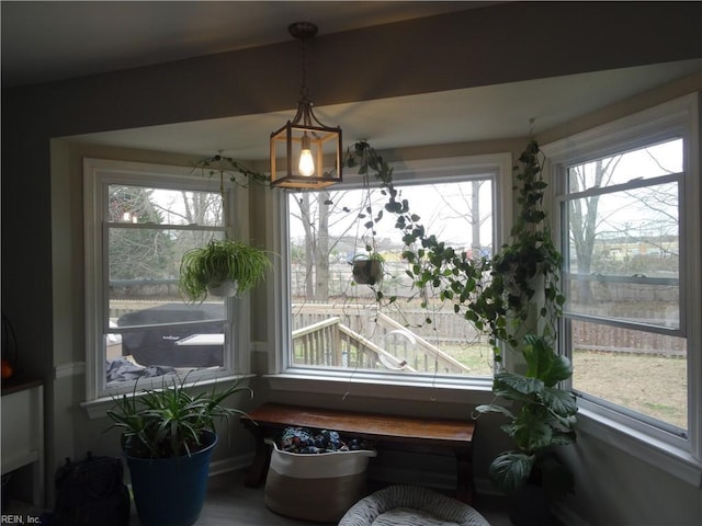 view of sunroom