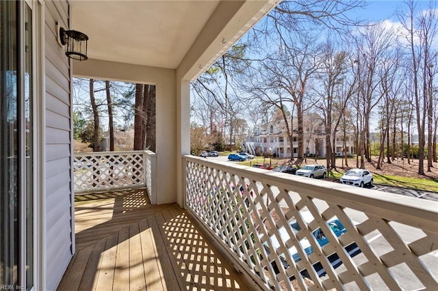 balcony with a residential view