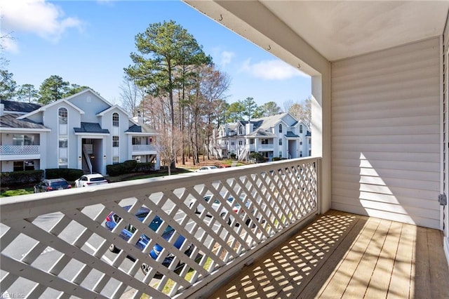 balcony featuring a residential view