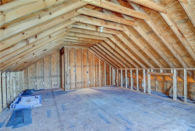 view of attic