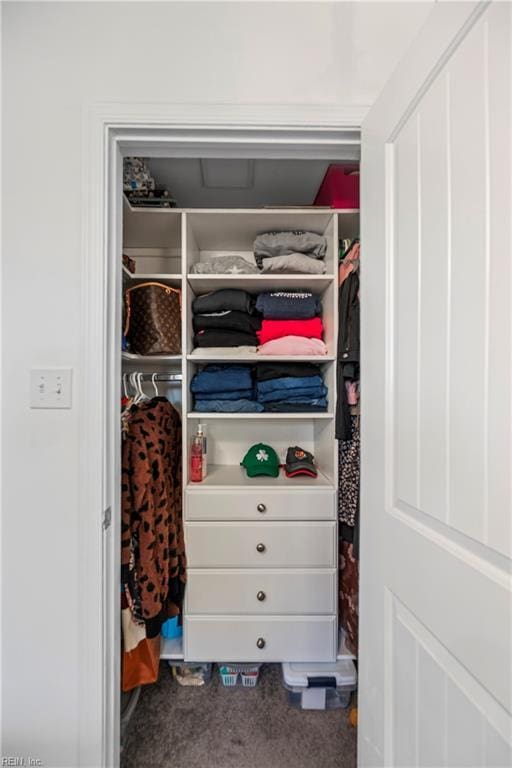 view of closet