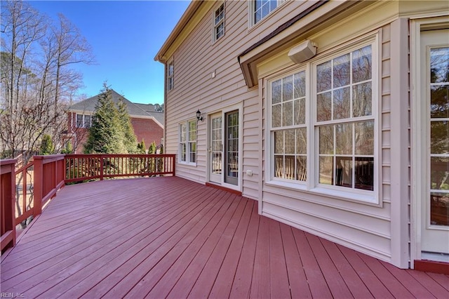 view of wooden terrace