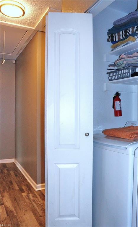 interior space with washing machine and clothes dryer