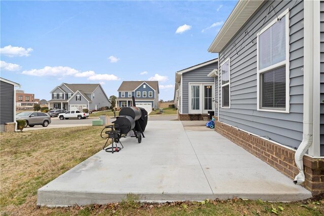 view of patio featuring a residential view