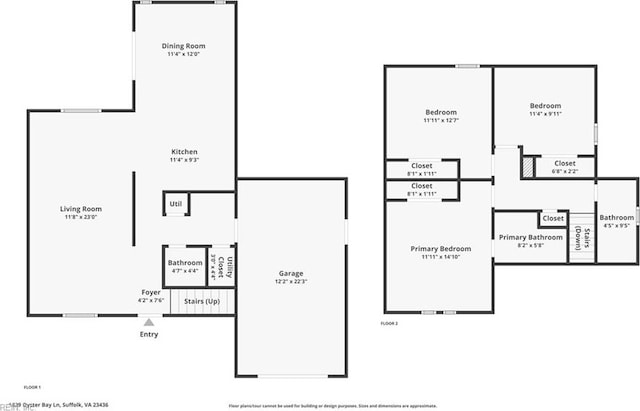 1829 Oyster Bay Ln, Suffolk, VA 23436 - view of layout