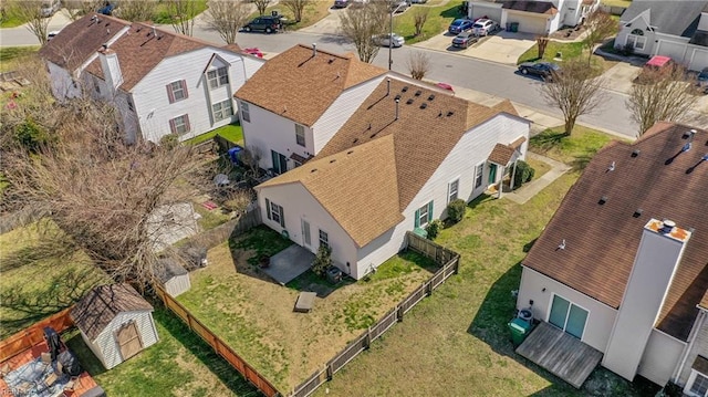 bird's eye view with a residential view