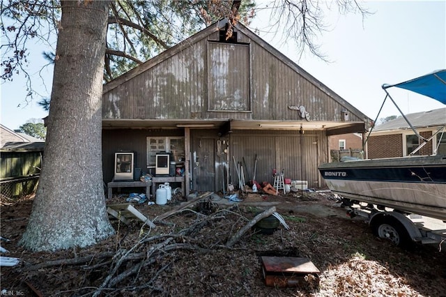 view of back of property